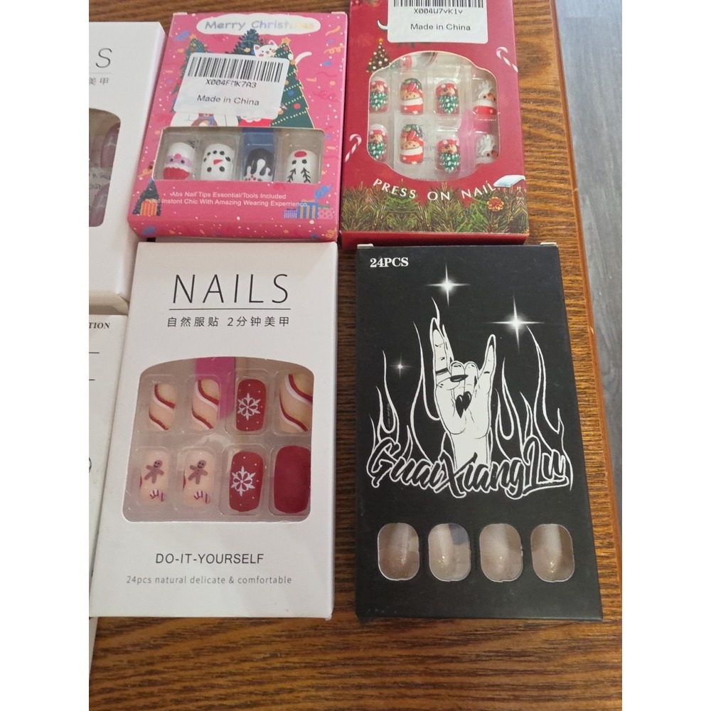 14 Pair Bundle Press On Nails, with Nail Art, New/Unopened - Picture 5 of 5